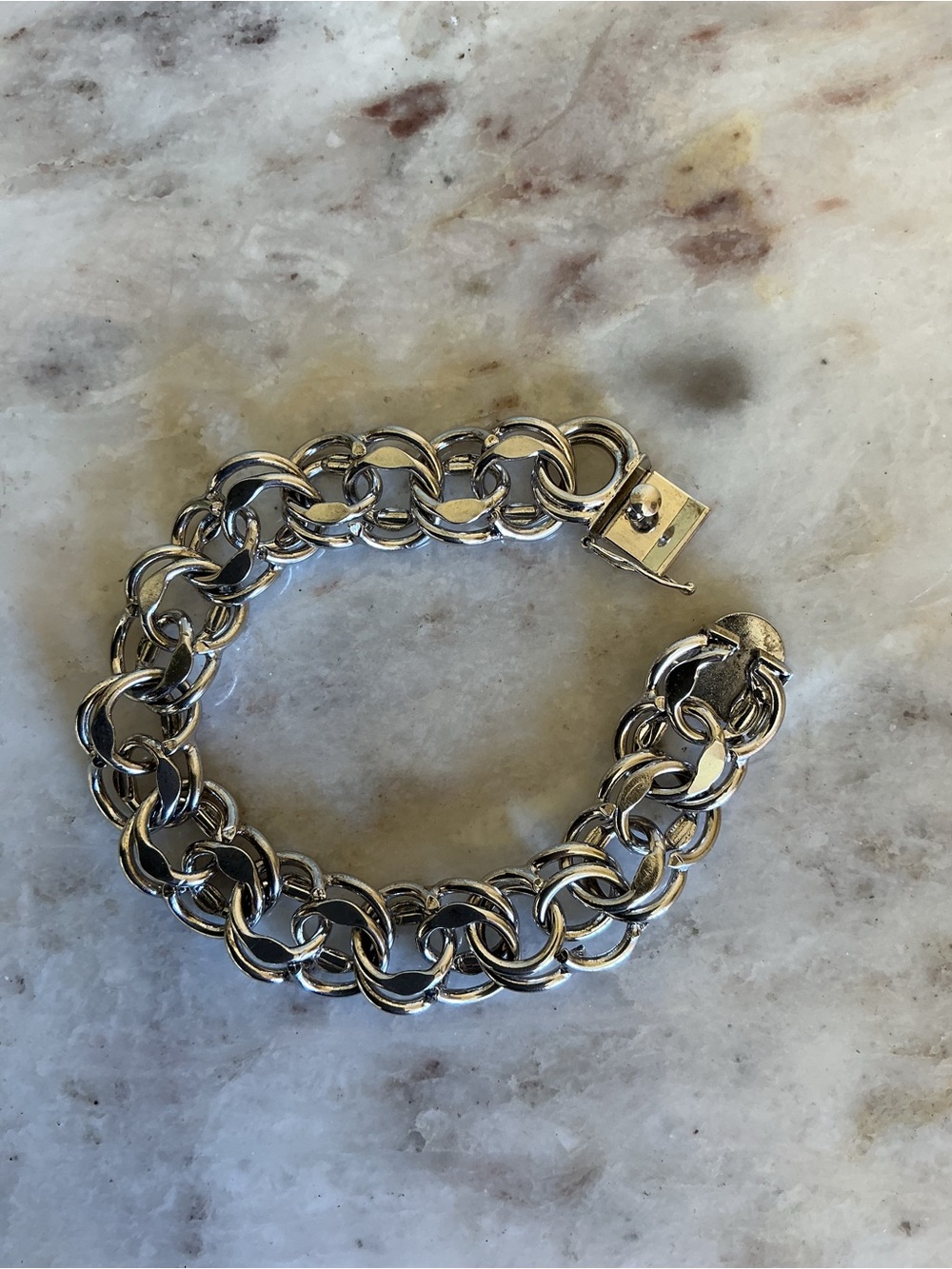 Vintage Birks Heavy Double Link Chain Bracelet